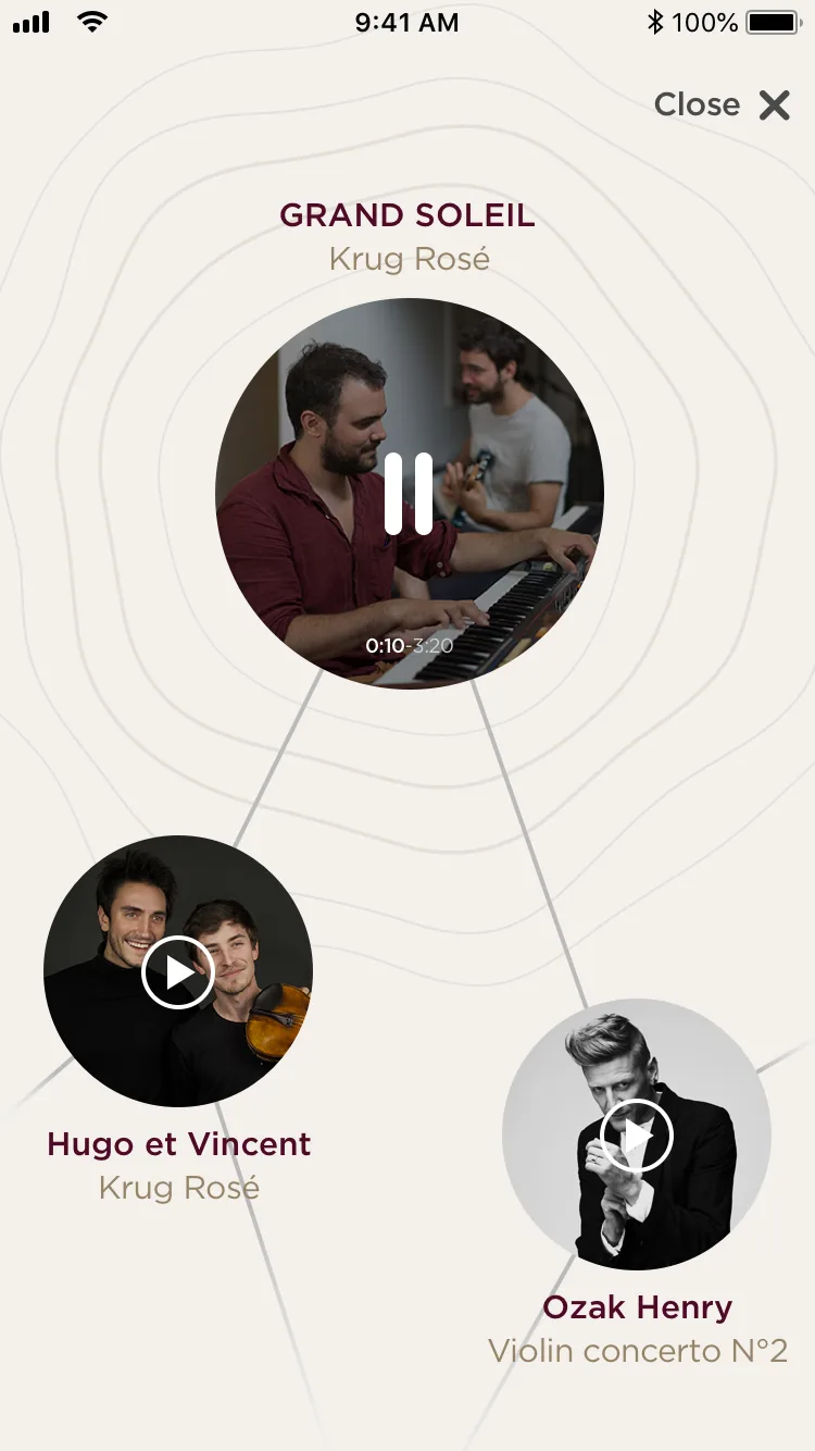 Krug Echoes, le site mobile, pages intérieures, 3 sur 3