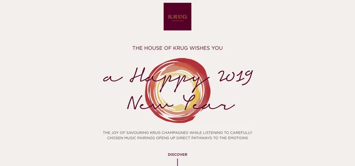 Krug Echoes, carte de vœux 2019, première piste : le cercle peint, image 1 sur 3