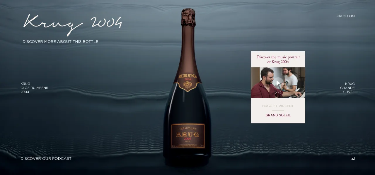 Krug Echoes, carte de vœux 2019, Krug 2004