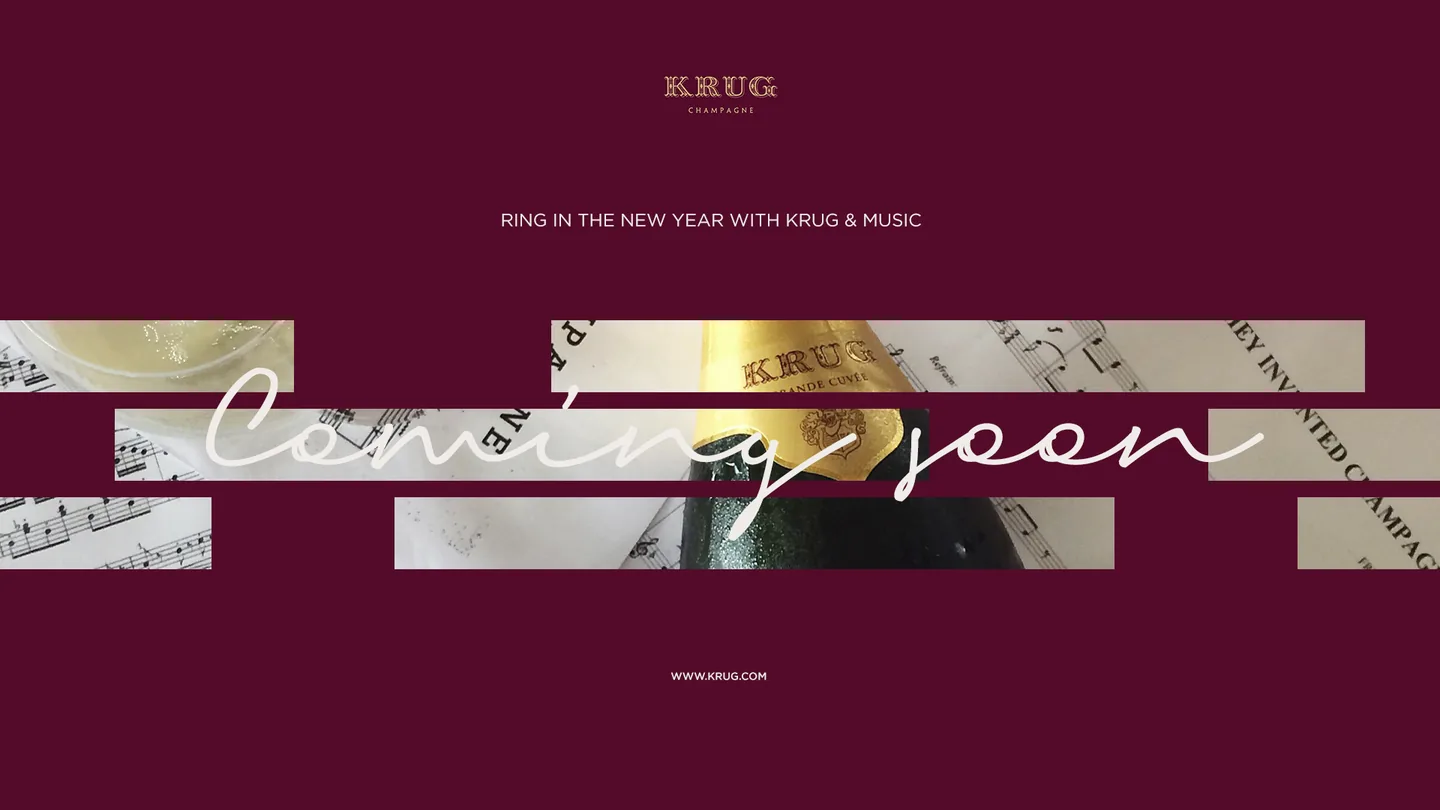 Krug Echoes, carte de vœux 2019, la page d’attente